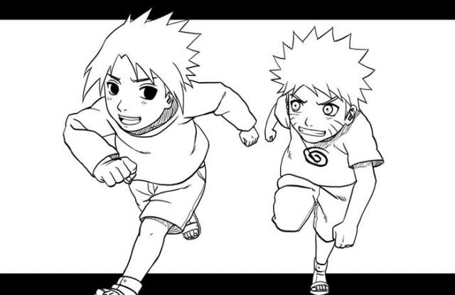 Naruto and Sasuke, lets run my friend